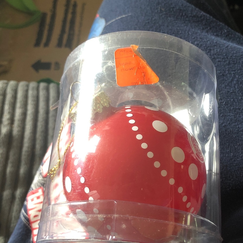 Red Polka Dot Glass Ornament - Holiday Home Accent